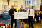 Gill Pipkin, Director of the Samaritans in Cornwall, recieves a cheque for &pound;600.00